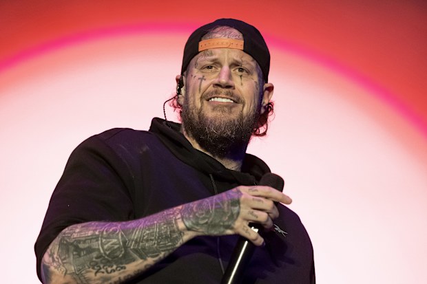 PERTH, AUSTRALIA - NOVEMBER 02: Jelly Roll performs on stage at Strummingbird Festival on November 02, 2025 in Perth, Australia. (Photo by Matt Jelonek/Getty Images)