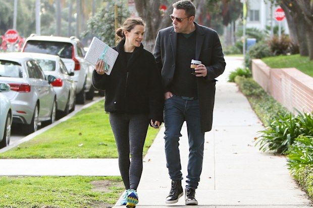 Exes Jennifer Garner and Ben Affleck in February 2019, in Los Angeles.