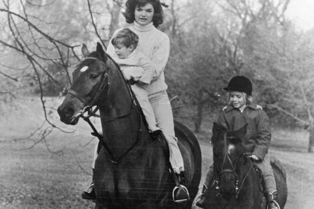 Jacqueline Kennedy, John F. Kennedy Jr. and Caroline Kennedy