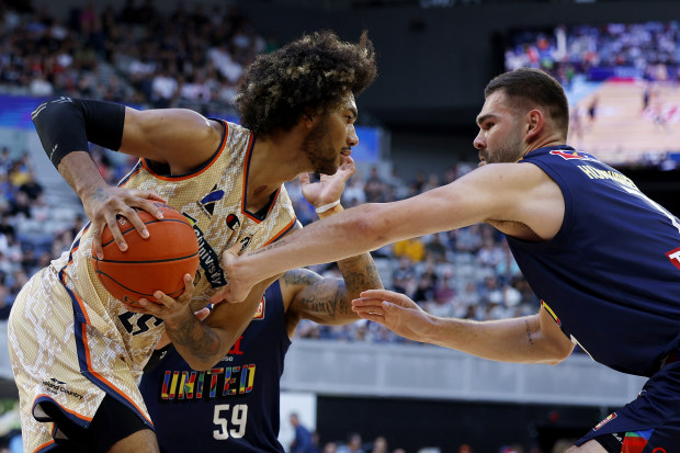 MELBOURNE, AUSTRALIA - DECEMBER 23: Keanu Pinder of the Taipans in action during the round 12 NBL match between Melbourne United and Cairns Taipans at John Cain Arena, on December 23, 2022, in Melbourne, Australia. (Photo by Jonathan DiMaggio/Getty Images)