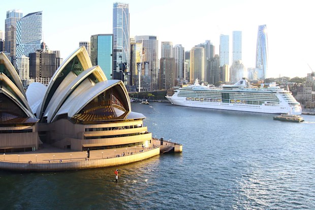 A ship at Sydney's Overseas Passenger Terminal.