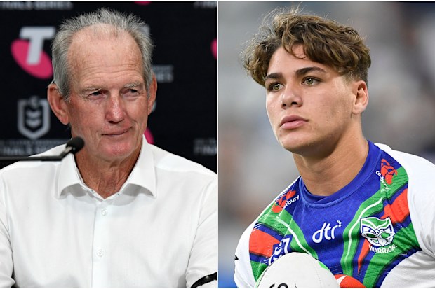 Wayne Bennett and Reece Walsh.