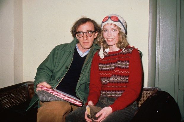 Actor/director Woody Allen and Mia Farrow.  