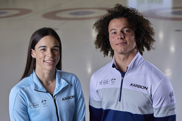 Jakara Anthony and Valentino Guseli, pictured above in February 2025, are expected to be among Australia's top performers at the Milano-Cortina 2026 Winter Olympics.