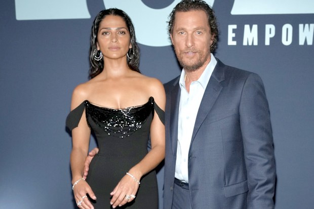 AUSTIN, TEXAS - APRIL 25: (L-R) Camila Alves McConaughey and Matthew McConaughey attend the 2024 Mack, Jack & McConaughey Gala at ACL Live on April 25, 2024 in Austin, Texas. (Photo by Amy E. Price/Getty Images)