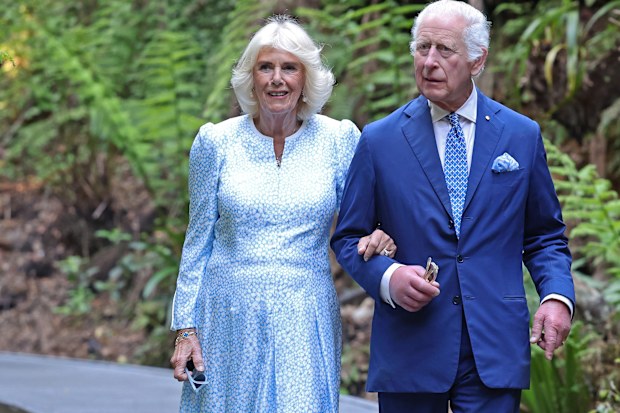 Queen Camilla and King Charles III visit the Australian National Botanic Gardens on October 21, 2024 in Canberra, Australia. 