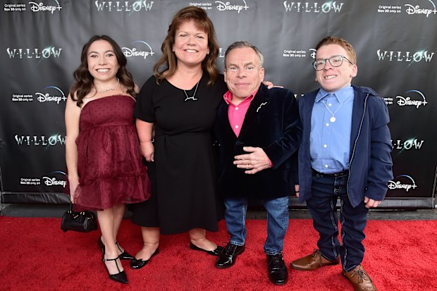 Harrison Davis, Warwick Davis, Samantha Davis and Annabelle Davis