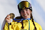 LIVIGNO, ITALY - FEBRUARY 13: Josie Baff of Team Australia wins the gold medal on day seven of the Milano Cortina 2026 Winter Olympic games at Livigno Snow Park on February 13, 2026 in Livigno, Italy.(Photo by Alexis Boichard/Agence Zoom/Getty Images)