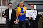 Max Holmes, Mark Blicavs and Tanner Bruhn