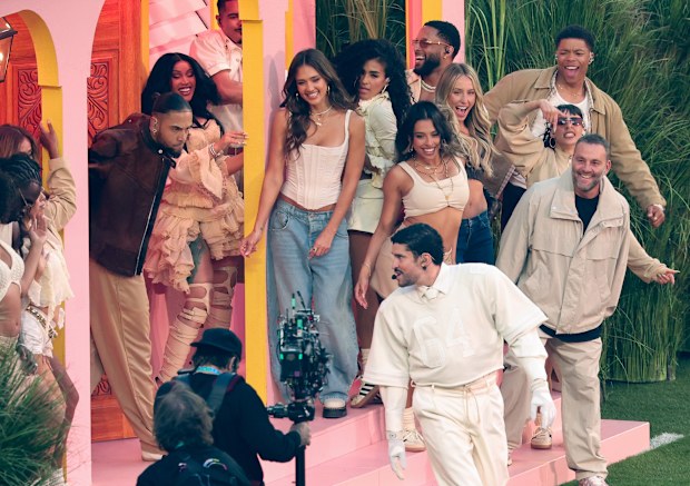 Pedro Pascal, Cardi B, Jessica Alba, Stephani Sosa, Bad Bunny, Alix Earle and David Grutman perform at Super Bowl LX held at Levi's Stadium on February 08, 2026 in Santa Clara, California. 