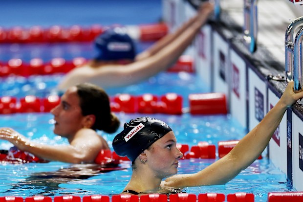 Summer McIntosh after having to settle for bronze.