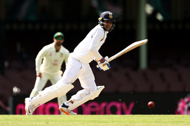 Shubman Gill of India bats during day two.