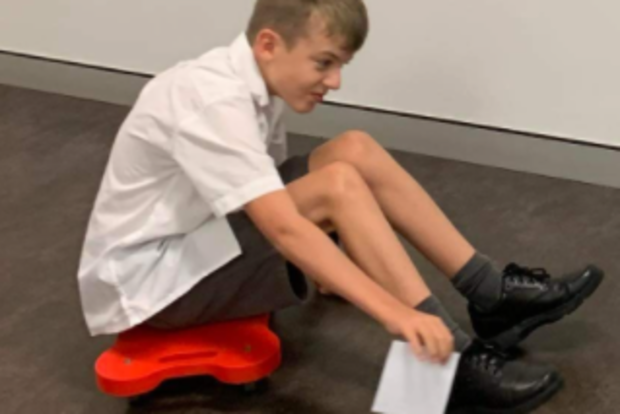 Ethan in a photo taken at his school one day before the incident.
