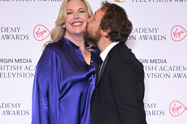 LONDON, ENGLAND - MAY 08: Hannah Walters and Stephen Graham attend the Virgin Media British Academy Television Awards at The Royal Festival Hall on May 08, 2022 in London, England. (Photo by Karwai Tang/WireImage)
