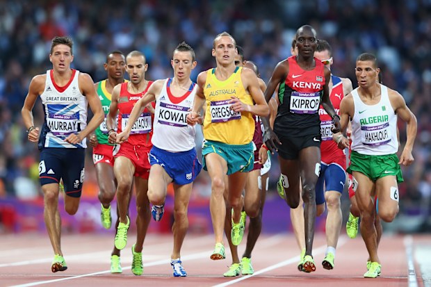 Ryan Gregson contesting the men's 1500 metres at the 2012 London Olympics.