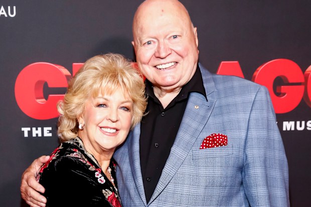 Patti and Bert Newton arrive at opening night of Chicago The Musical on December 19, 2019 in Melbourne. The pair were a regular at events and on red carpets.