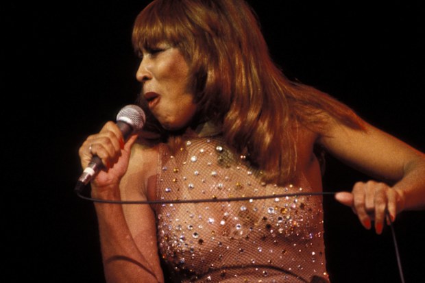 Tina Turner performs live on stage at Hammersmith Odeon in London during one date of her 'Wild Lady of Rock' tour, March 1979. 