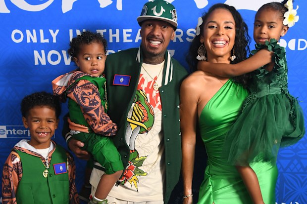 Nick Cannon and Brittany Bell with children 