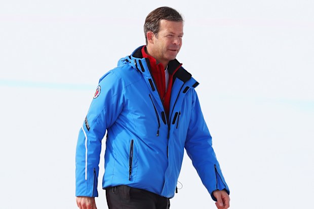 Prince Maximilian of Liechtenstein attends during the Women's Super G during the FIS Alpine World Ski Championships on February 7, 2017 in St Moritz, Switzerland. 