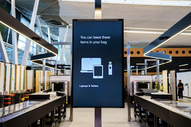 Sydney airport new scanner signage