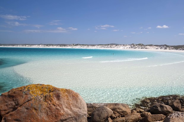 Police, Marine Rescue WA, and SES are currently searching for the surfer off the coast of Wharton Beach in Cape Le Grand, Condingup, 60kms east of Esperance.
