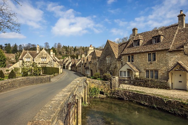 The village of Castle Combe in Wiltshire, in the Cotswolds.