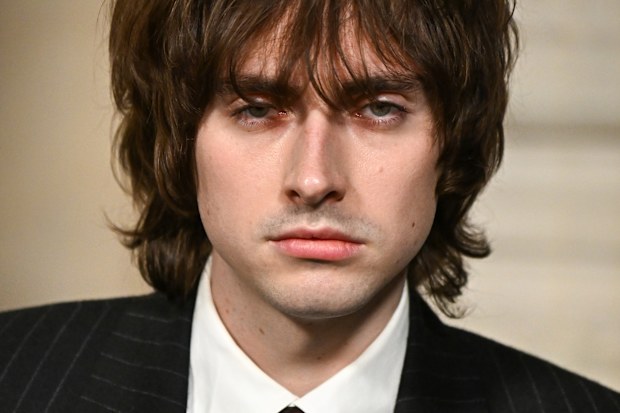 Gene Gallagher at the Saint Laurent Menswear Fall-Winter 2025/2026 show as part of Paris Fashion Week on January 28, 2025 in Paris, France. 
