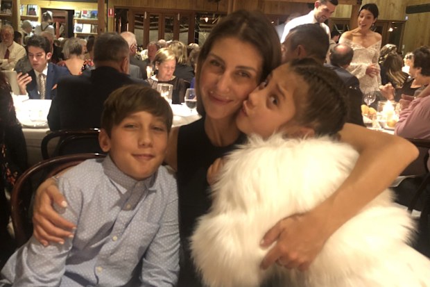 Luisa with her son and daughter in 2018, before she started the business.