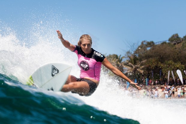 Stephanie Gilmore of Australia at Snapper Rocks.