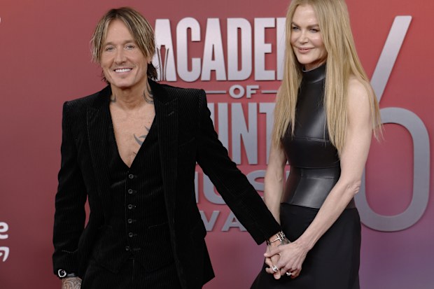 FRISCO, TEXAS - MAY 08: EDITORIAL USE ONLY. (L-R) Keith Urban and Nicole Kidman attend the 60th Academy of Country Music Awards at Omni Frisco Hotel at The Star on May 08, 2025 in Frisco, Texas. (Photo by Jason Kempin/Getty Images)