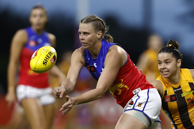 Kate Lutkins of Brisbane will present their premiership cup if they beat the Kangaroos in the AFLW grand final.
