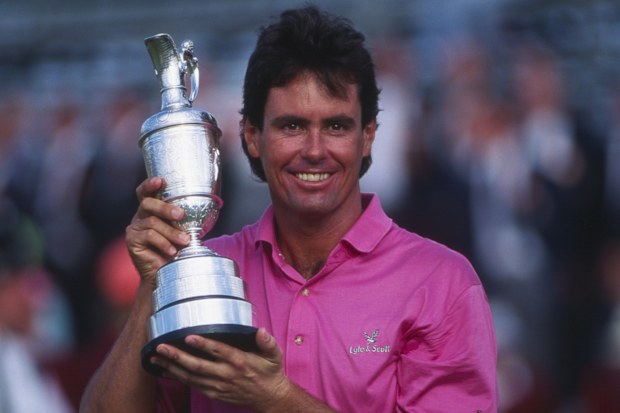 Ian Baker-Finch of Australia poses with the Claret Jug following his victory during The 120th Open Championship held at Royal Birkdale Golf Club from July 18-21,1991 in Southport, England. (Photo by R&A via Getty Images)