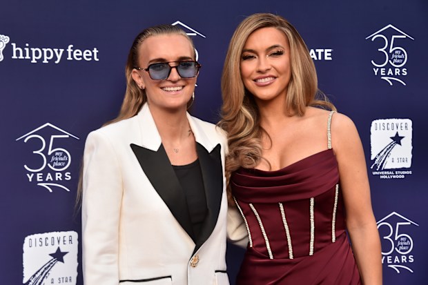 LOS ANGELES, CALIFORNIA - MAY 13: G Flip and Chrishell Stause attend the My Friend's Place Annual Gala, Ending Youth Homelessness: A Benefit For My Friend's Place on May 13, 2023 in Los Angeles, California. (Photo by Alberto E. Rodriguez/Getty Images)