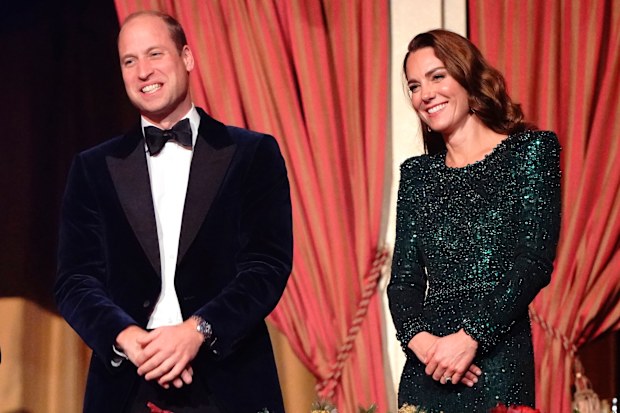 Britain's Prince William and Kate, The Duke and Duchess of Cambridge, are seen after watching the Royal Variety Performance at the Royal Albert Hall.