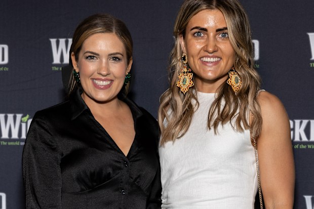 Eliza and Liberty Paschke attend Wicked Opening Night at Regent Theatre on March 07, 2024 in Melbourne, Australia
