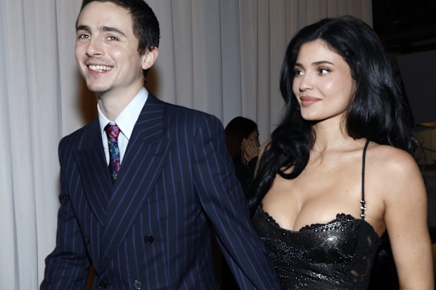 Timothée Chalamet and Kylie Jenner at the 31st Annual Critics Choice Awards at Barker Hangar on January 4, 2026 in Santa Monica, California.  