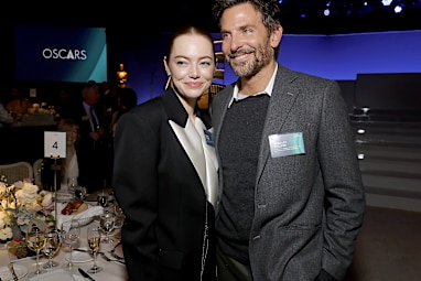 Emma Stone and Bradley Cooper