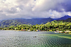 Fishermen in Alotau Harbor Papua-New Guinea in late afternoon.