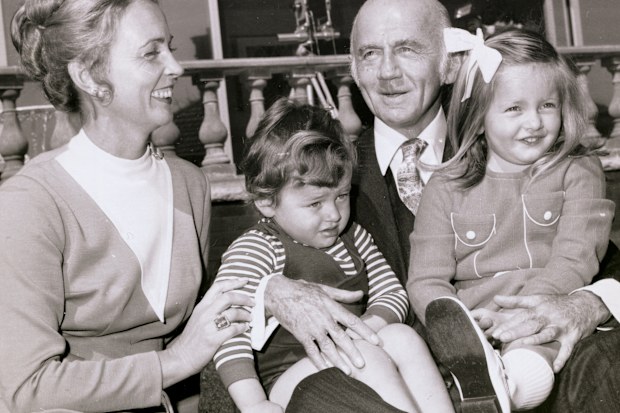 Sir William McMahon (1908-1988), Australian statesman and Prime Minister from 1971-72, and Lady Sonia McMahon with their children, son Julian McMahon and eldest daughter Melinda.