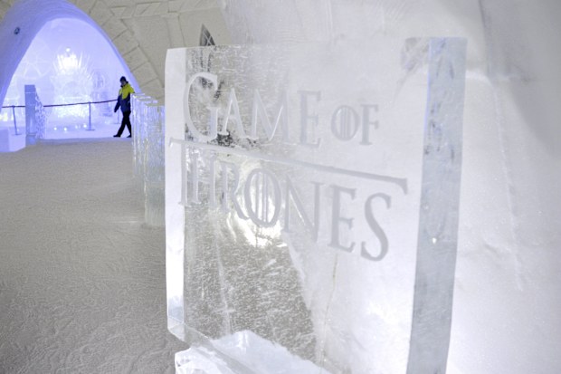 The specially-made Game of Thrones hotel is part of the Snow Village festival in Finland. (AAP)