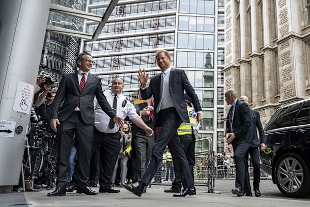 Prince Harry arrives at the High Court in London, Wednesday, June 7, 2023.