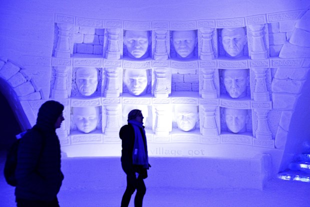The famous "faces on the wall" have been recreated in the hotel. (AAP)