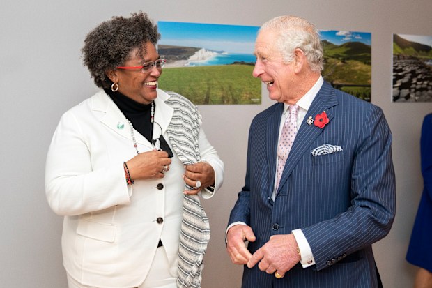 The Prince of Wales, Prince Charles and Prime Minister of Barbados Mia Amor Mottley at COP26