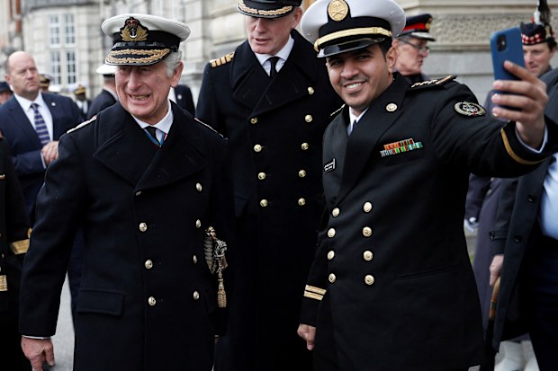 Prince Charles at Britannia Royal Naval College, Dartmouth
