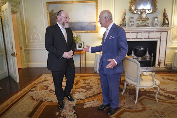 King Charles III receives Chief Rabbi Sir Ephraim Mirvis 