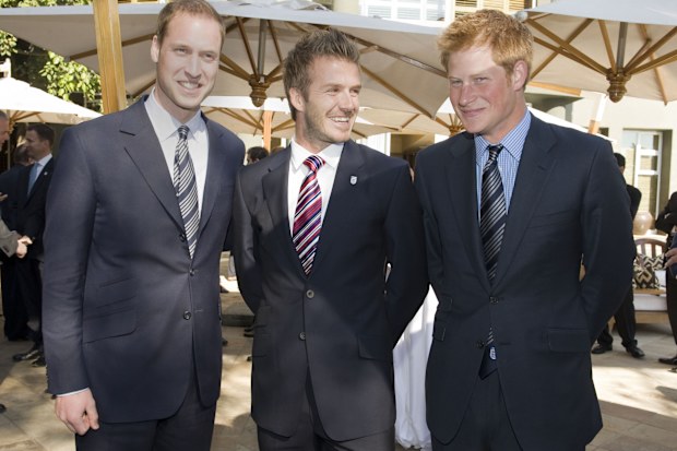 Prince William, David Beckham and Prince Harry Reception for FIFA Officials on behalf of the English Football Association in honour of the 2010 FIFA World Cup, in Johannesburg, South Africa  - 19 Jun 2010