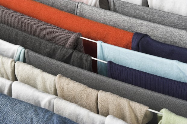 Clothes drying on clothes airer