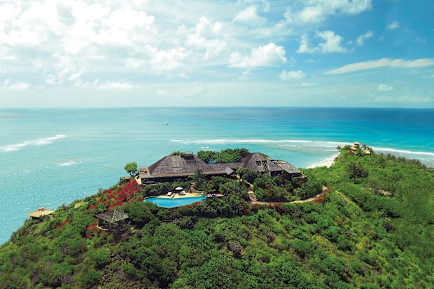 Sir Richard Branson's luxury home, on Necker Island, in the Caribbean. The billionaire was the subject of public criticism after he asked the UK government to help bail out Virgin Atlantic.