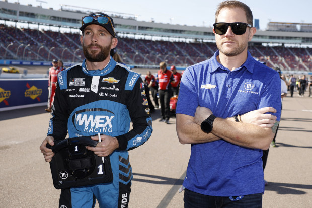 Ross Chastain (left) with Justin Marks.