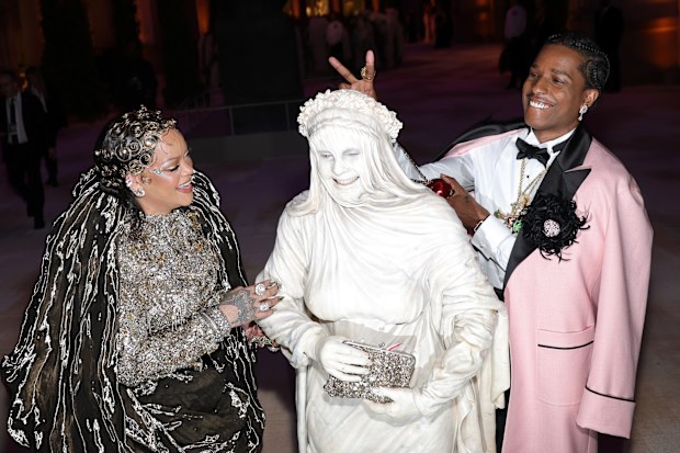 NEW YORK, NEW YORK - MAY 04: (L-R) Rihanna, Heidi Klum and A$AP Rocky attend the 2026 Met Gala celebrating "Costume Art" at the Metropolitan Museum of Art on May 04, 2026 in New York City.  (Photo by Arturo Holmes/MG26/Getty Images for The Met Museum/Vogue)